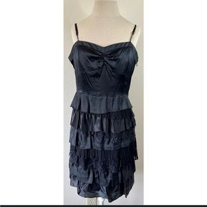Armani Exchange Black Spaghetti Strap layered dress size 4
